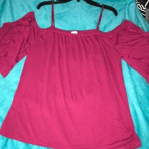 Cold shoulder charming Charlie’s top